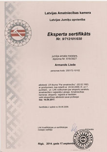 Eksperta sertifikāts